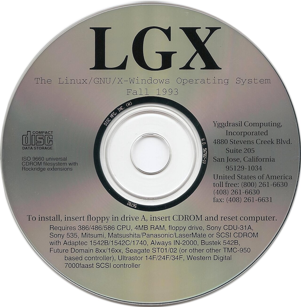 Yggdrasil LGX CD 1993